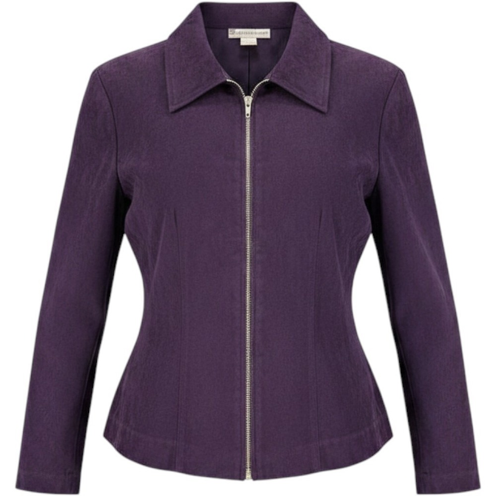 Vintage - Dress Barn - Purple Faux Suede Jacket Full Zip‎ - Size 6